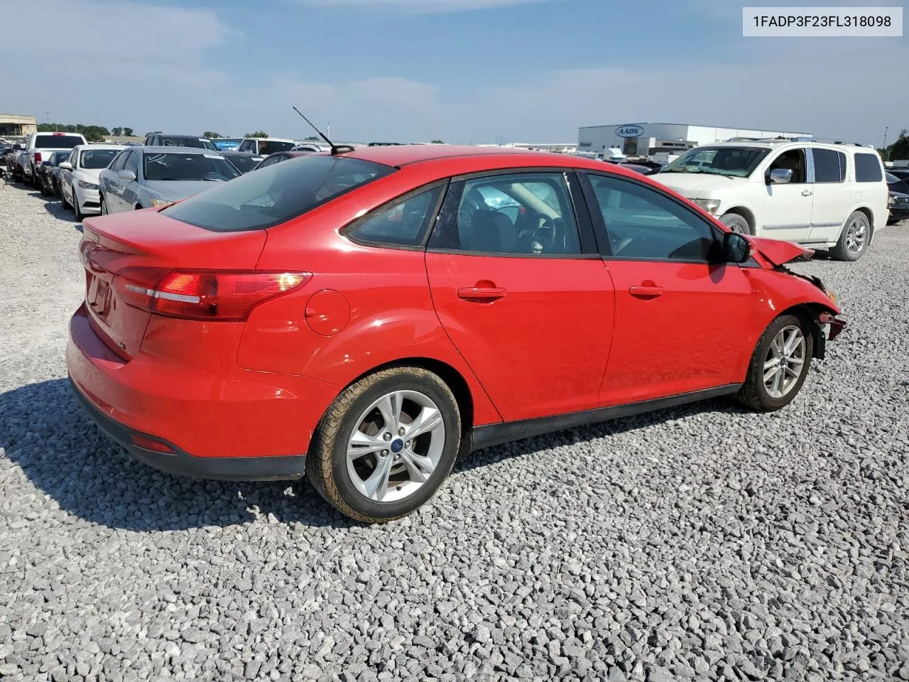 2015 Ford Focus Se VIN: 1FADP3F23FL318098 Lot: 68051534