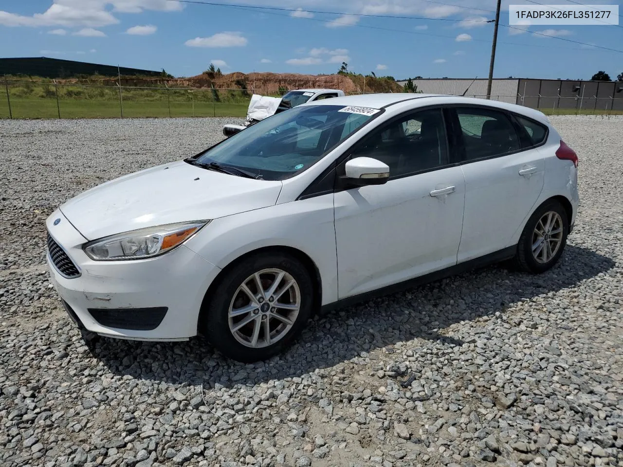 2015 Ford Focus Se VIN: 1FADP3K26FL351277 Lot: 68459924