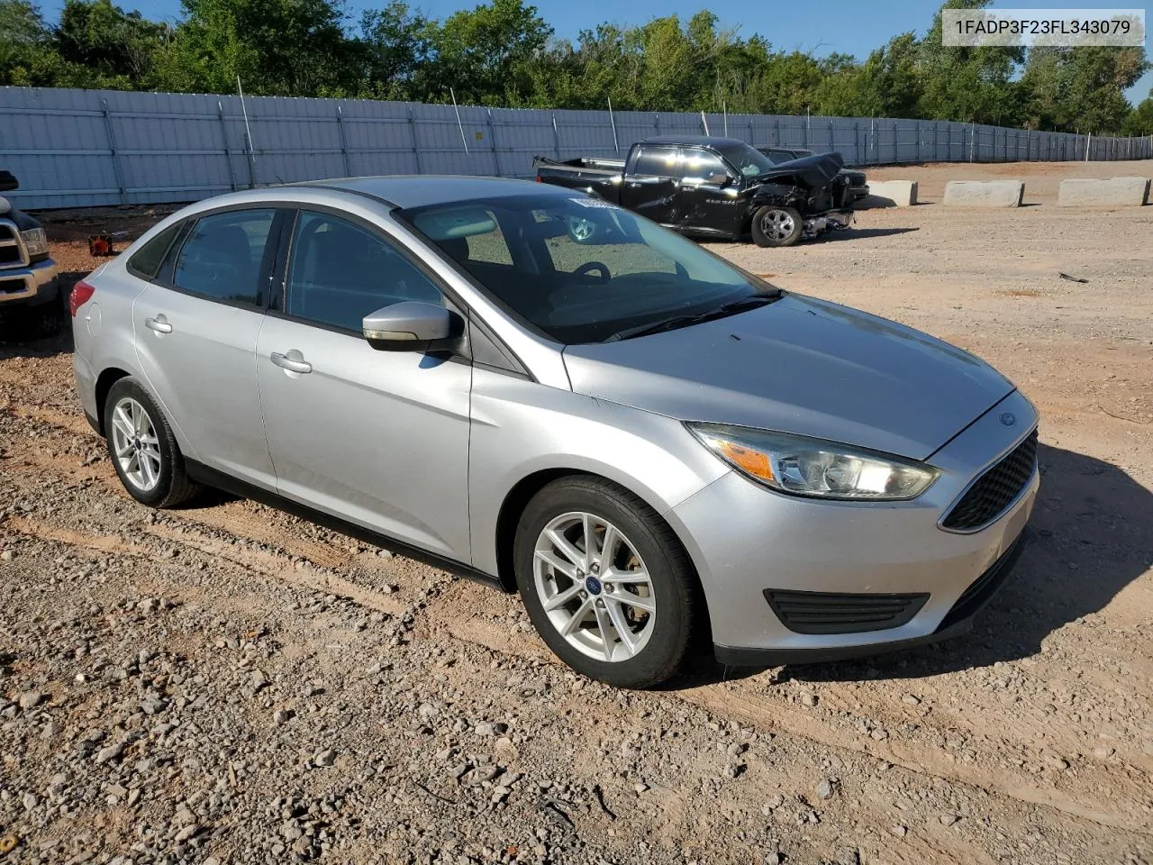 2015 Ford Focus Se VIN: 1FADP3F23FL343079 Lot: 69131994