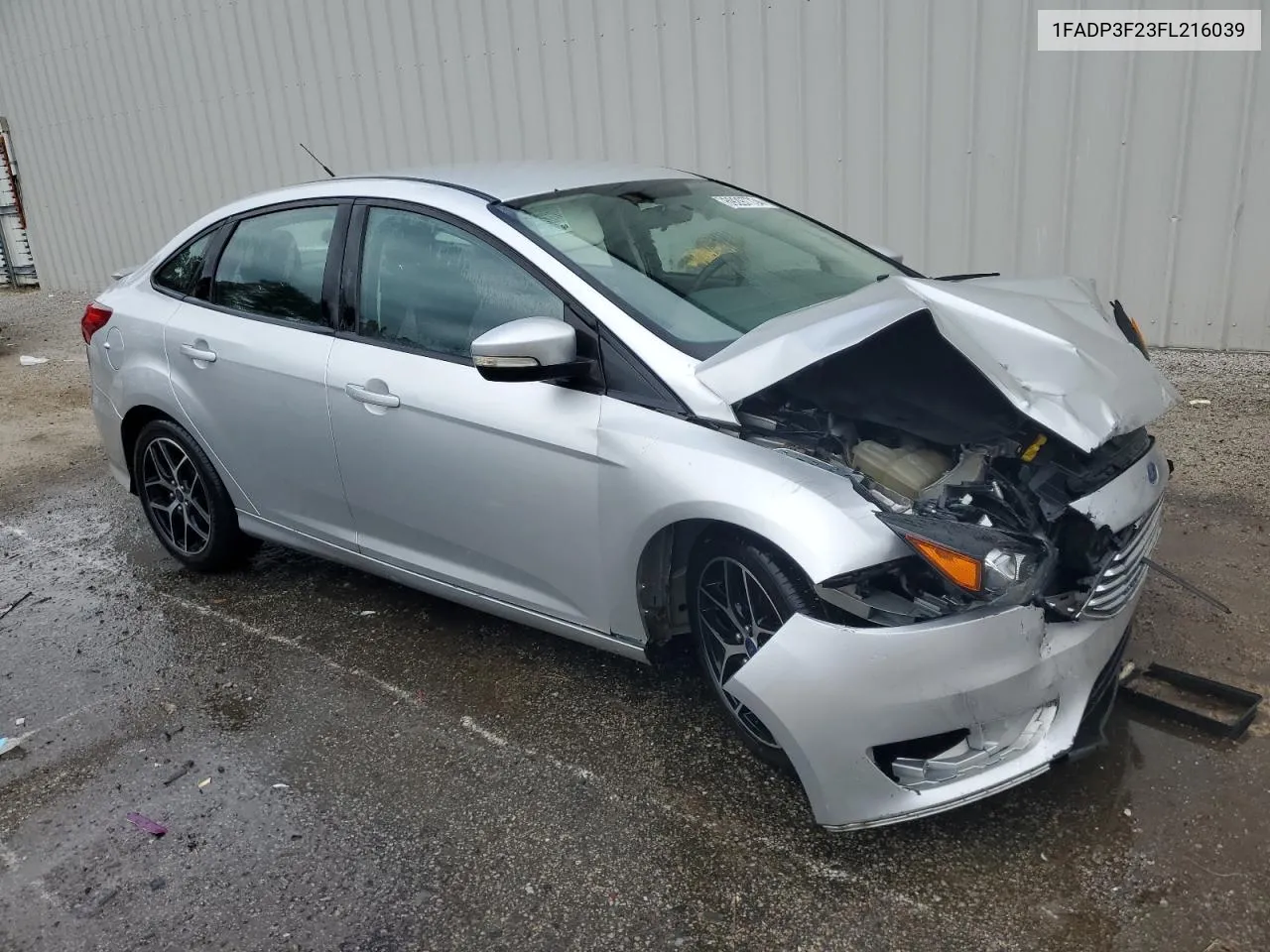 2015 Ford Focus Se VIN: 1FADP3F23FL216039 Lot: 69297734