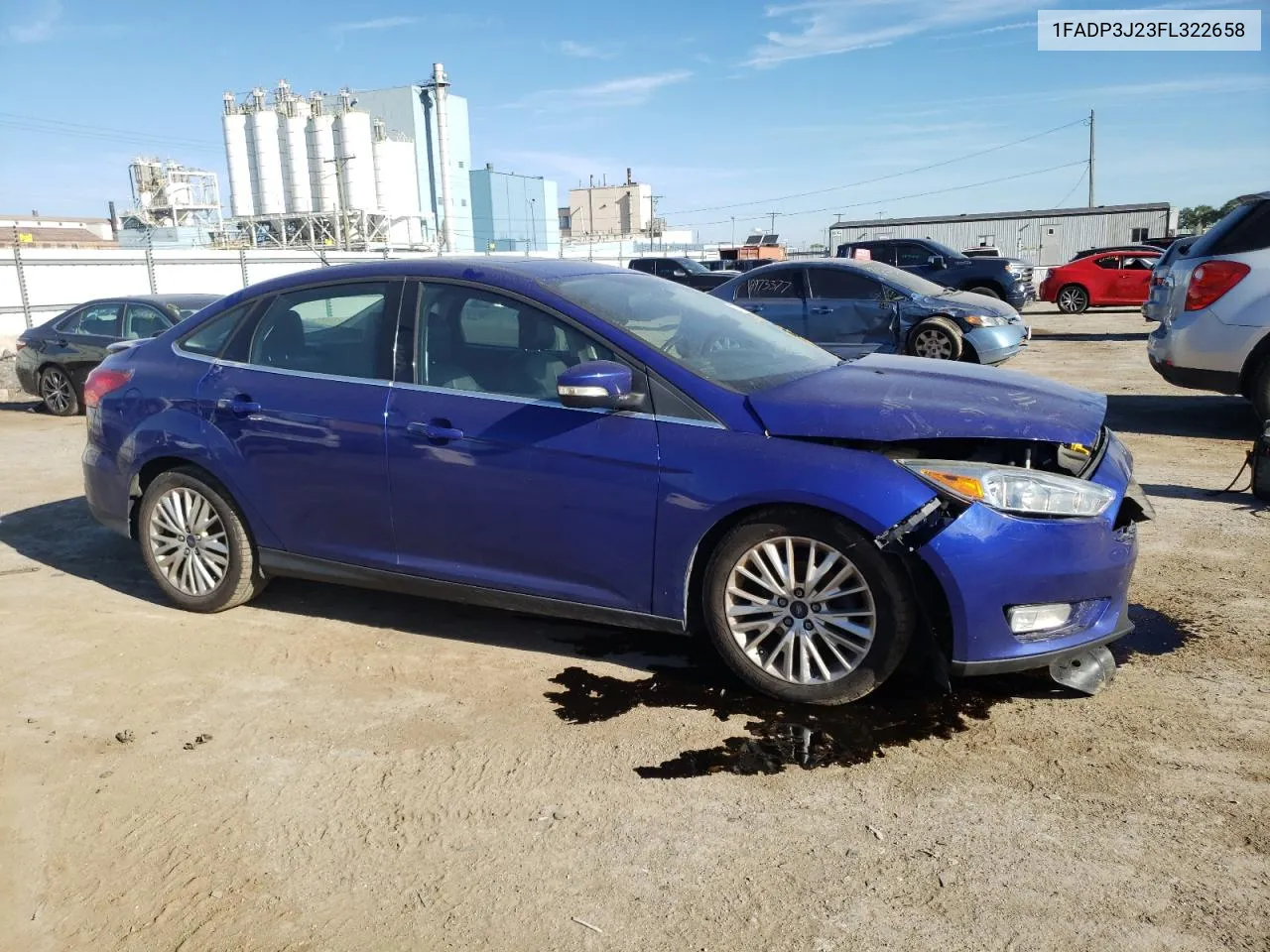 2015 Ford Focus Titanium VIN: 1FADP3J23FL322658 Lot: 69770024