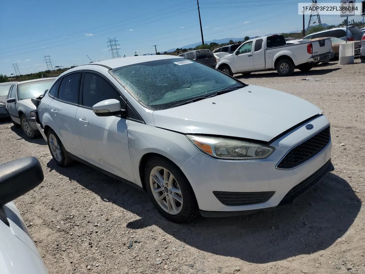 2015 Ford Focus Se VIN: 1FADP3F22FL386084 Lot: 69889314