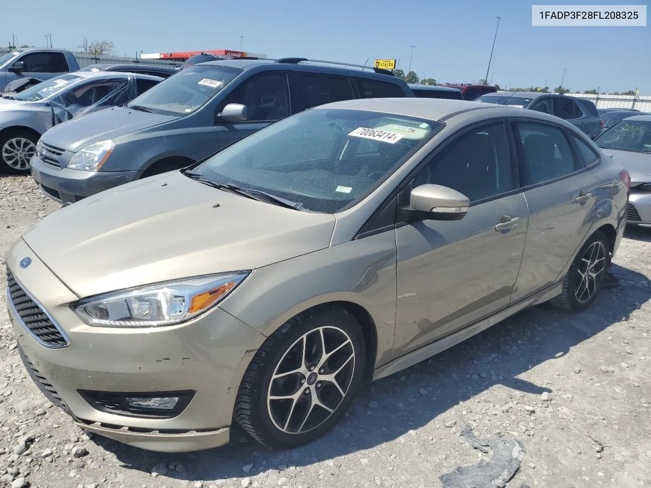 2015 Ford Focus Se VIN: 1FADP3F28FL208325 Lot: 70063414