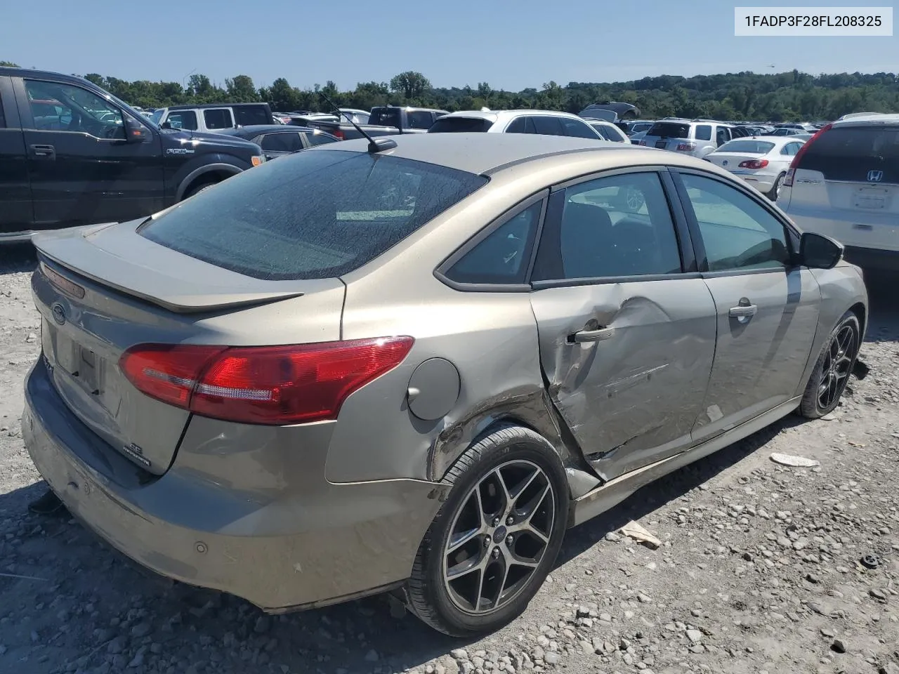 2015 Ford Focus Se VIN: 1FADP3F28FL208325 Lot: 70063414