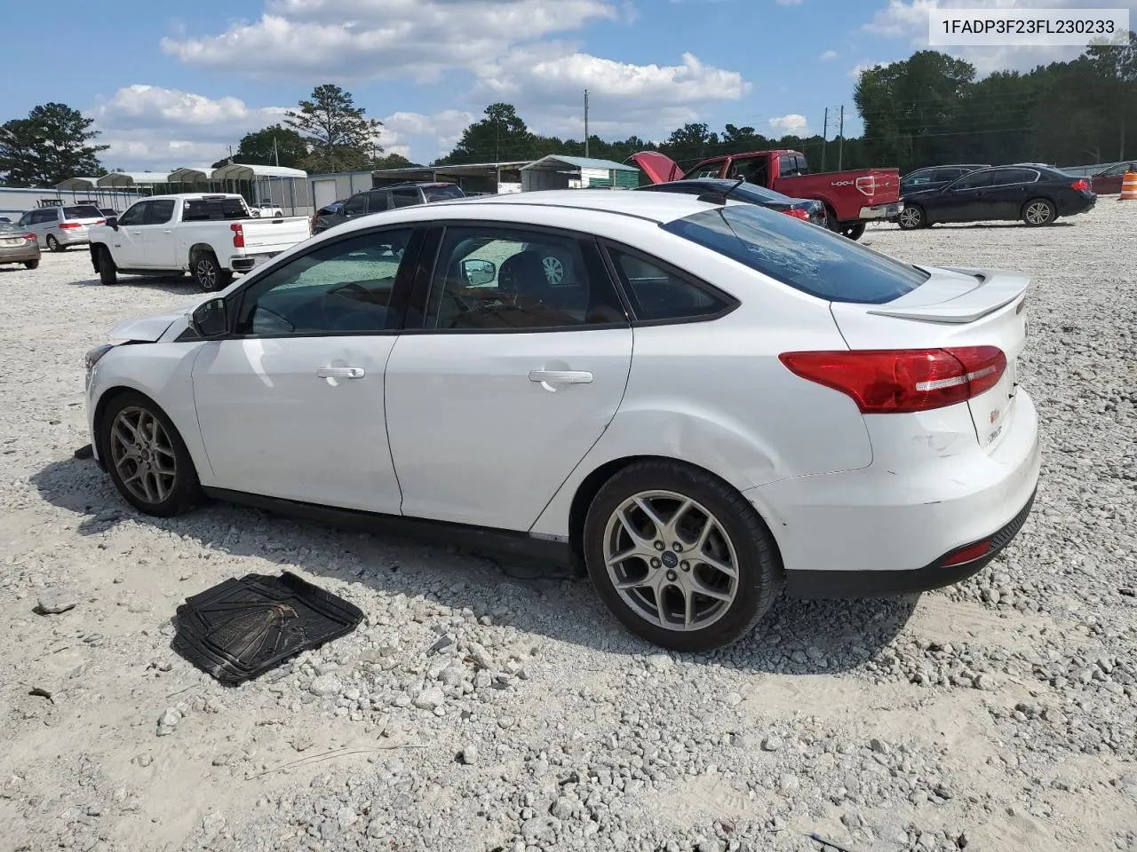 2015 Ford Focus Se VIN: 1FADP3F23FL230233 Lot: 70171344