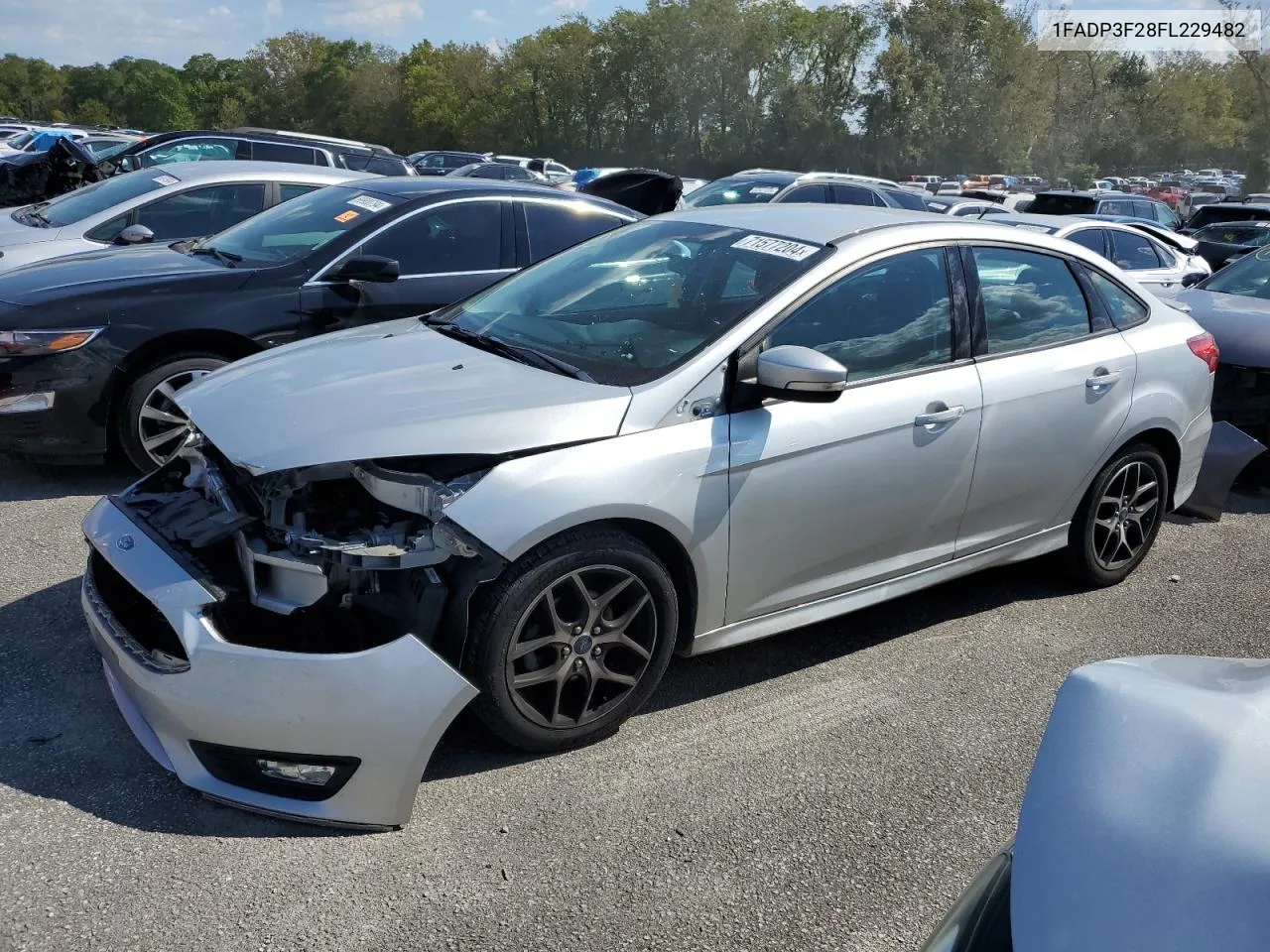 2015 Ford Focus Se VIN: 1FADP3F28FL229482 Lot: 71577204