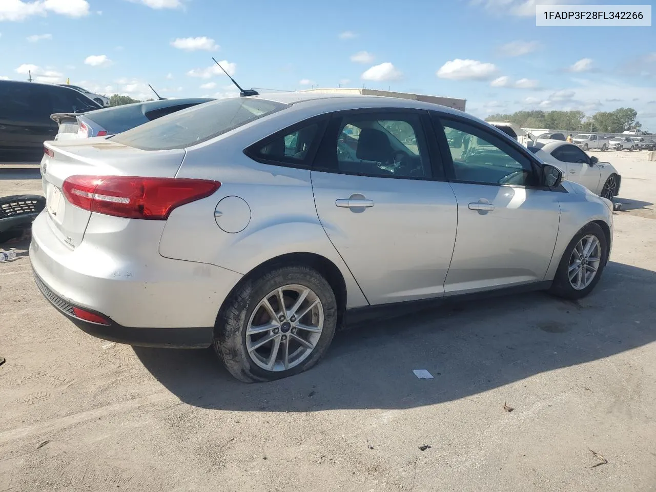 2015 Ford Focus Se VIN: 1FADP3F28FL342266 Lot: 71661714