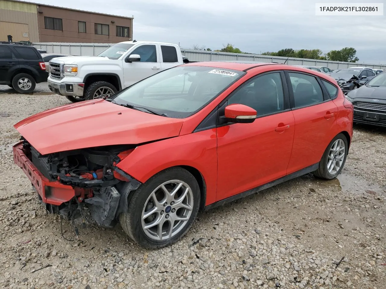 2015 Ford Focus Se VIN: 1FADP3K21FL302861 Lot: 72136984