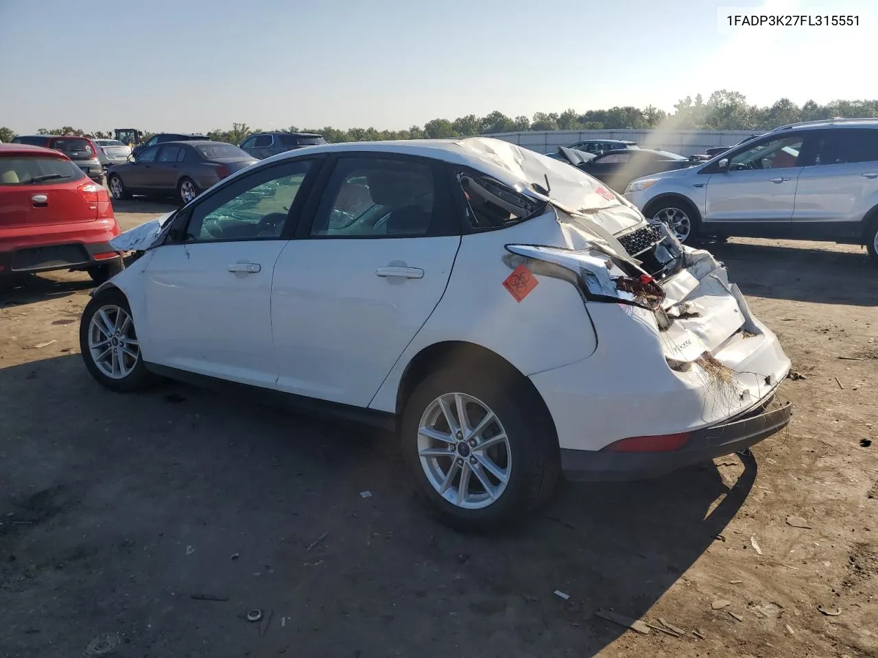 2015 Ford Focus Se VIN: 1FADP3K27FL315551 Lot: 72154124