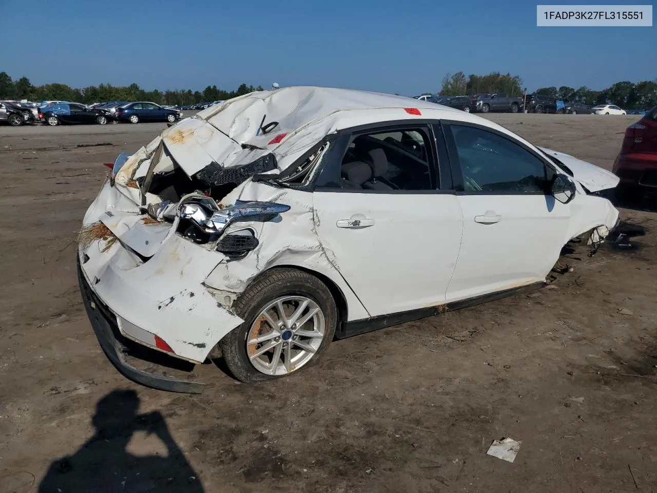 2015 Ford Focus Se VIN: 1FADP3K27FL315551 Lot: 72154124