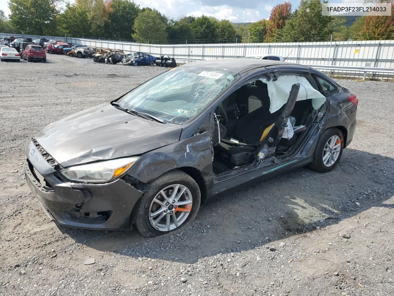 2015 Ford Focus Se VIN: 1FADP3F23FL214033 Lot: 72679404