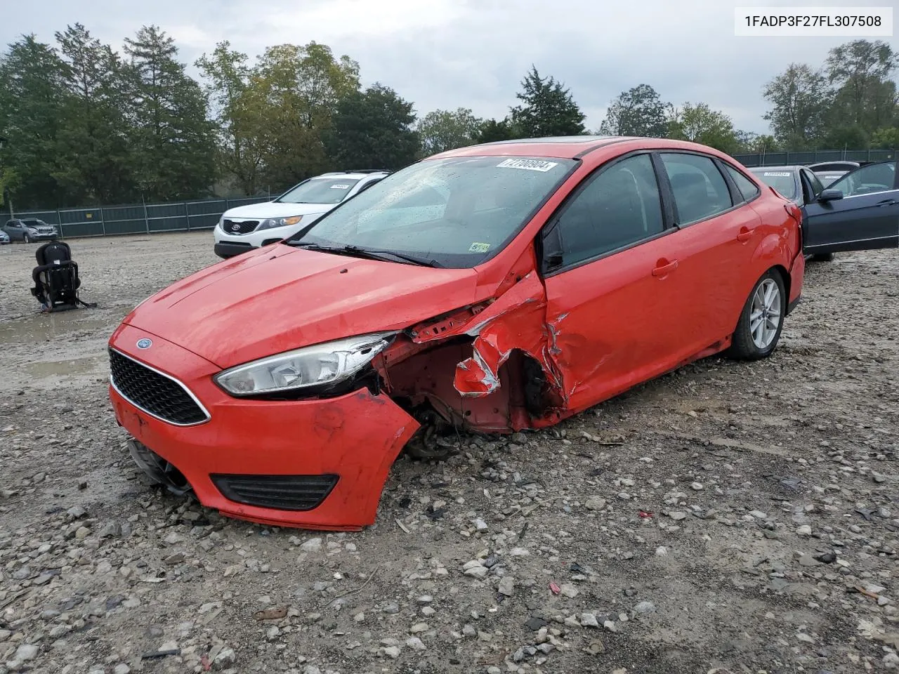 2015 Ford Focus Se VIN: 1FADP3F27FL307508 Lot: 72700904