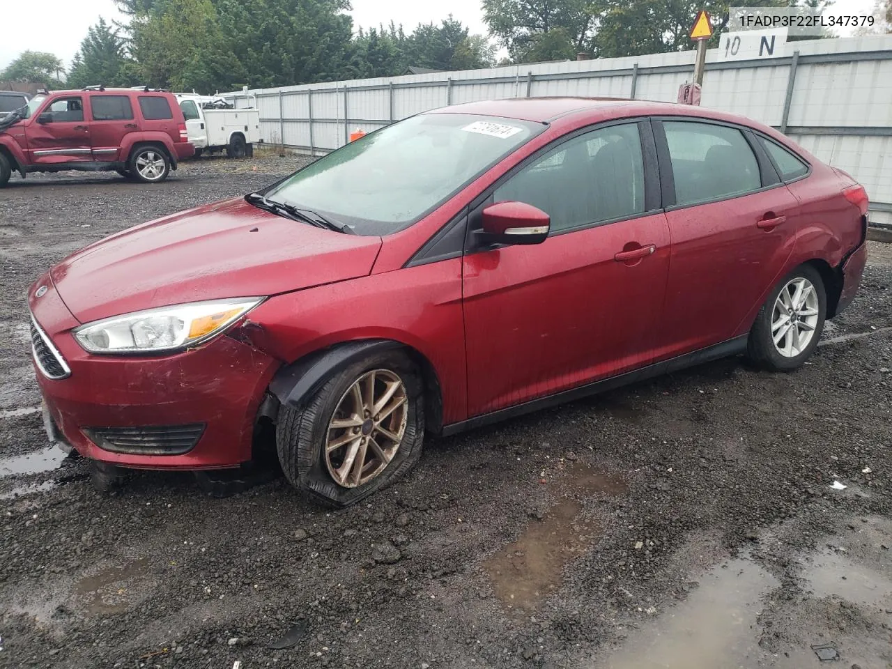 2015 Ford Focus Se VIN: 1FADP3F22FL347379 Lot: 72791674