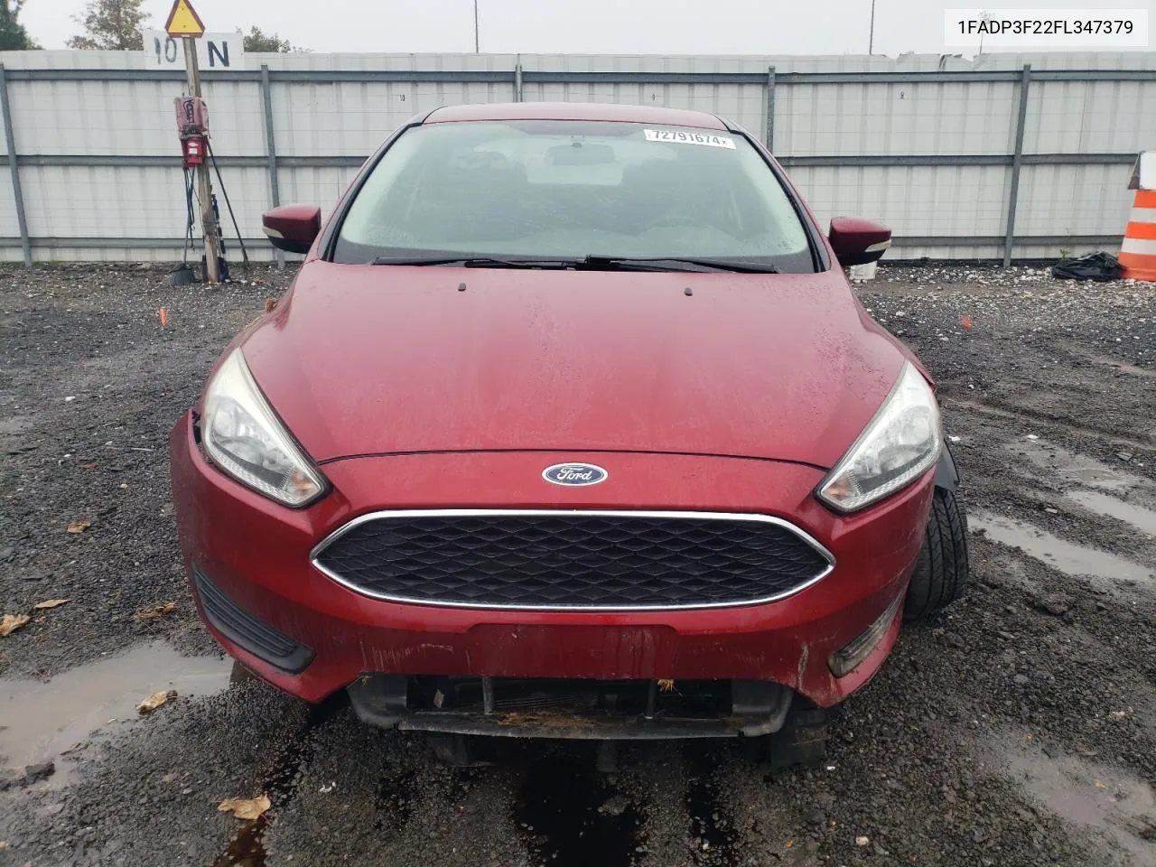 2015 Ford Focus Se VIN: 1FADP3F22FL347379 Lot: 72791674