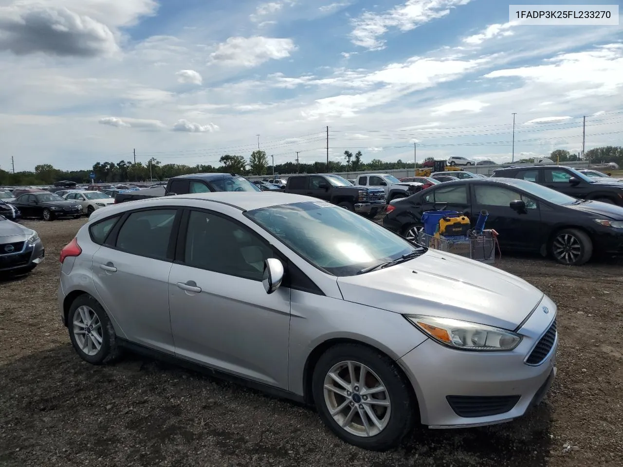 2015 Ford Focus Se VIN: 1FADP3K25FL233270 Lot: 72904124