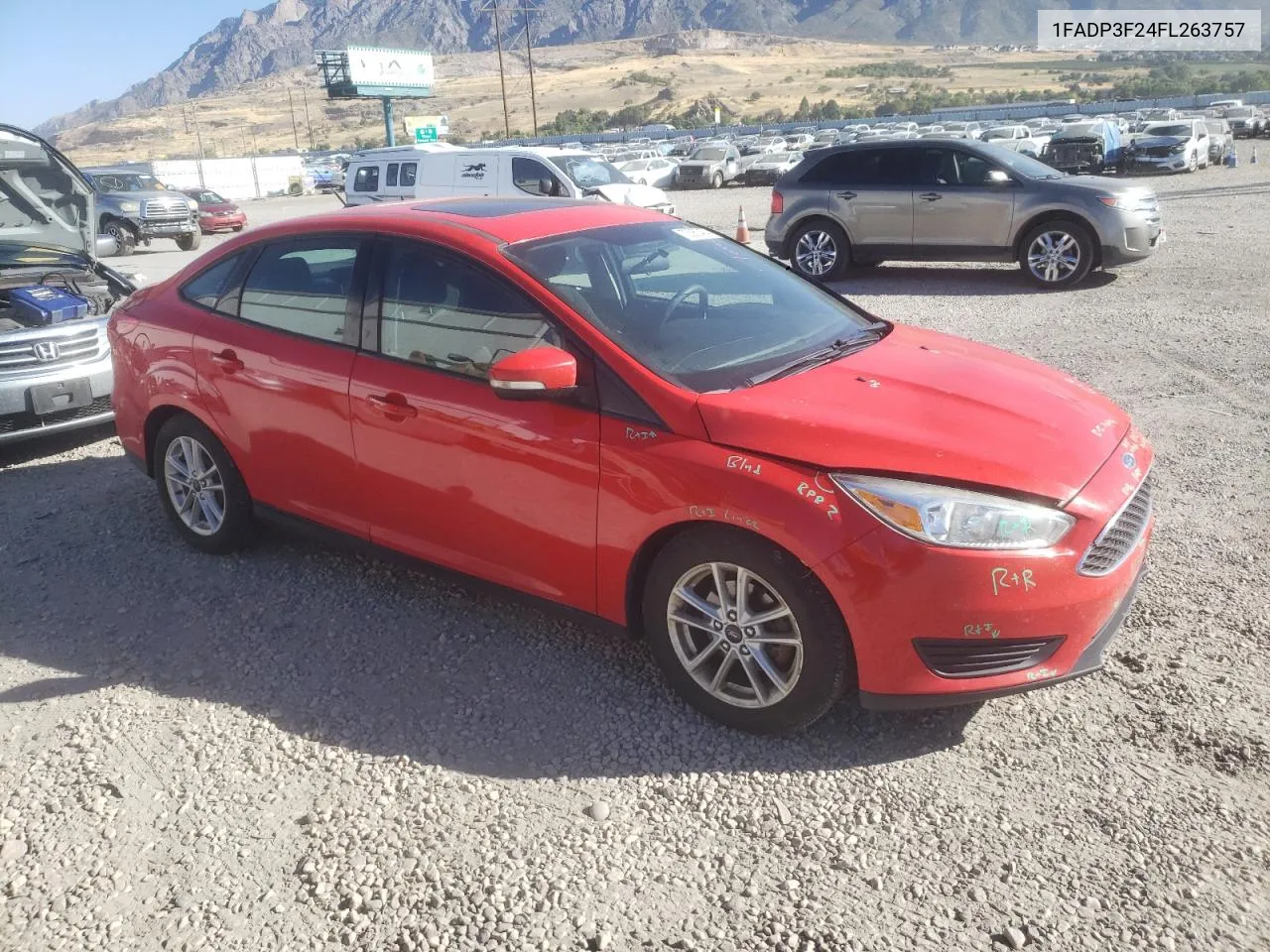 2015 Ford Focus Se VIN: 1FADP3F24FL263757 Lot: 73360474