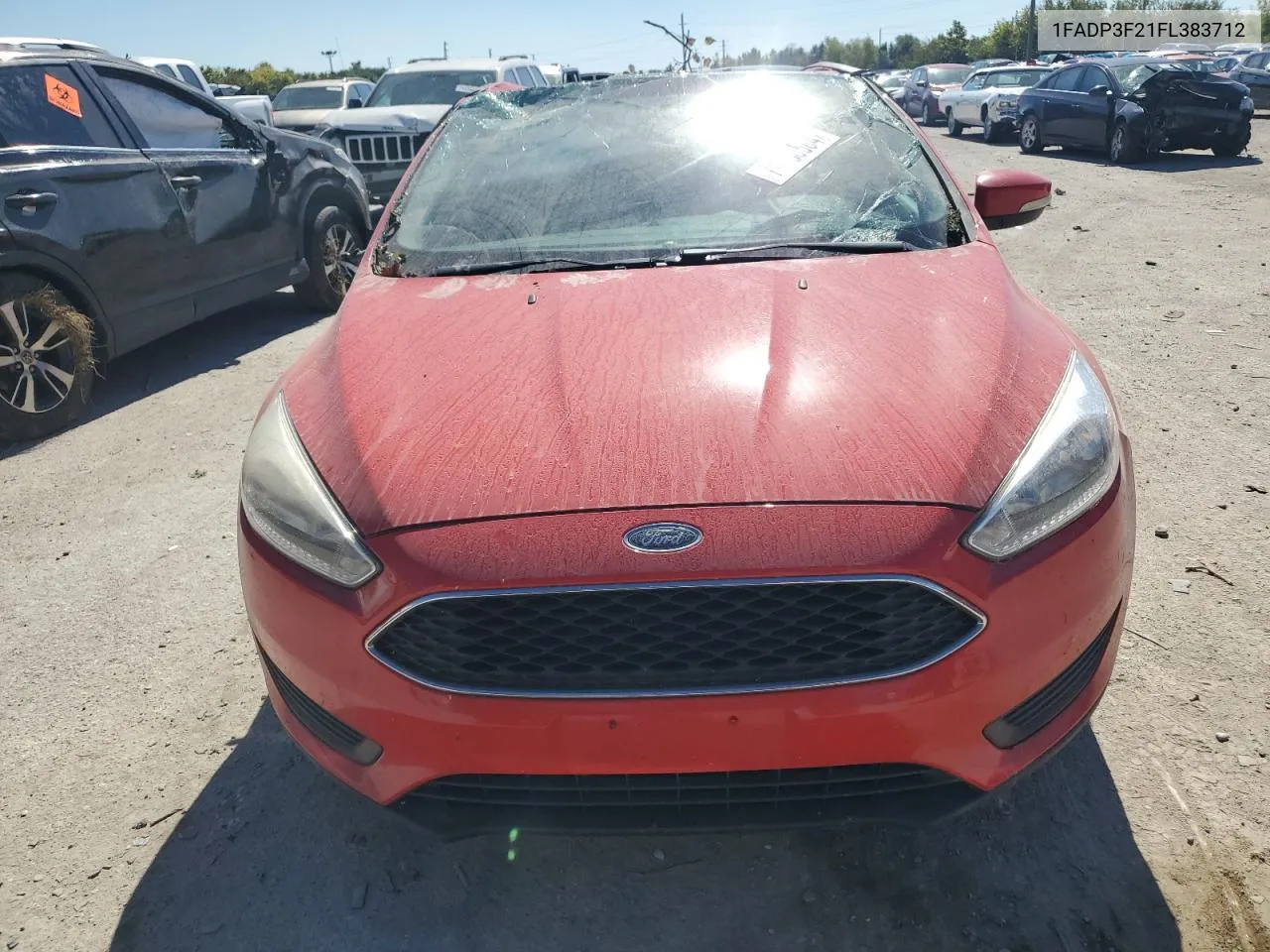 2015 Ford Focus Se VIN: 1FADP3F21FL383712 Lot: 74063584