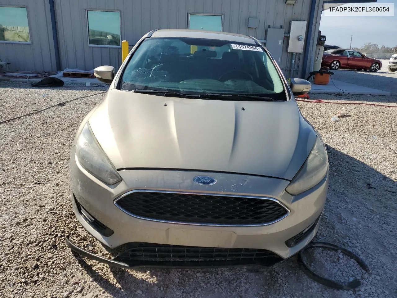 2015 Ford Focus Se VIN: 1FADP3K20FL360654 Lot: 74974964