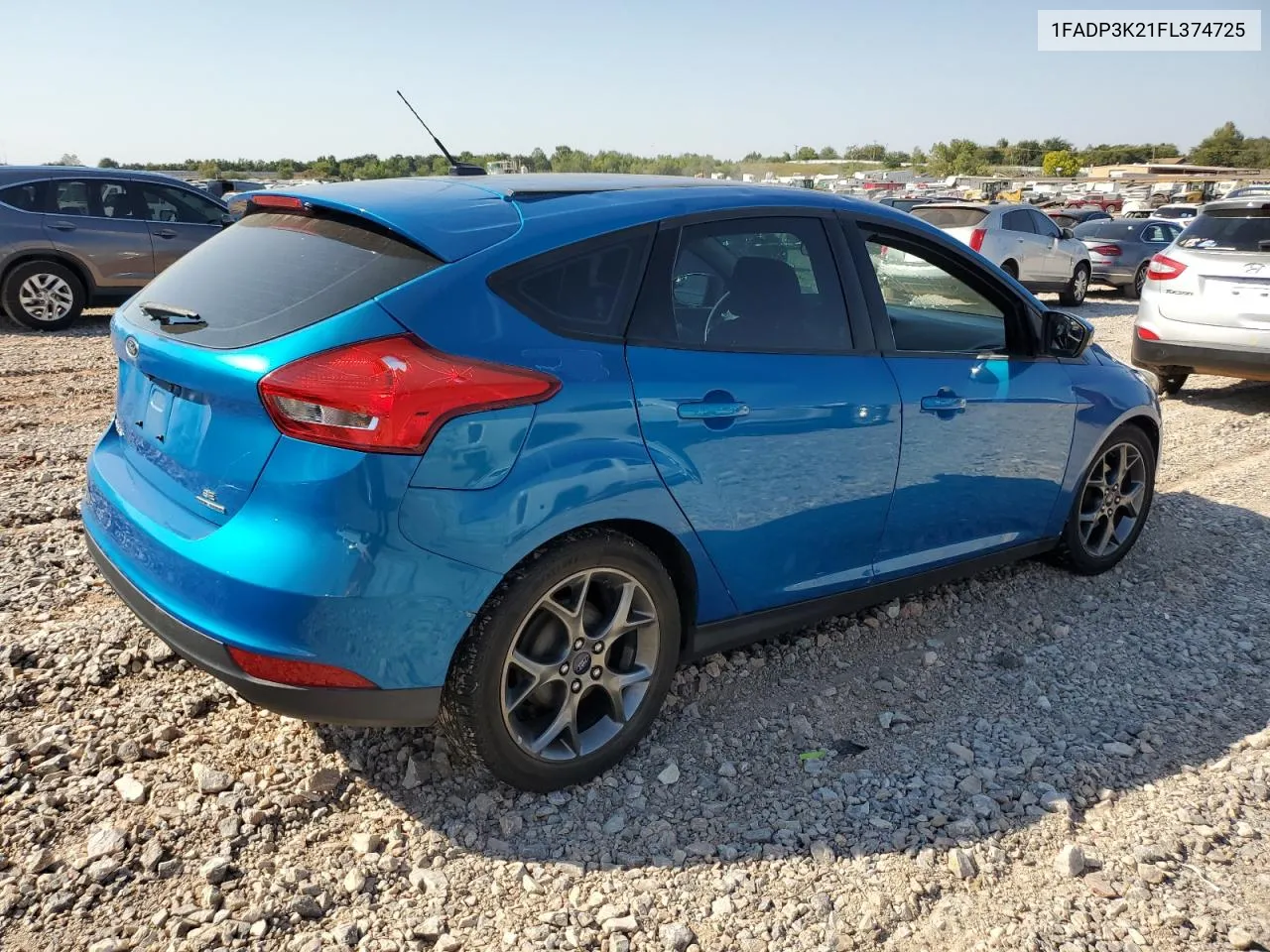 2015 Ford Focus Se VIN: 1FADP3K21FL374725 Lot: 75048884