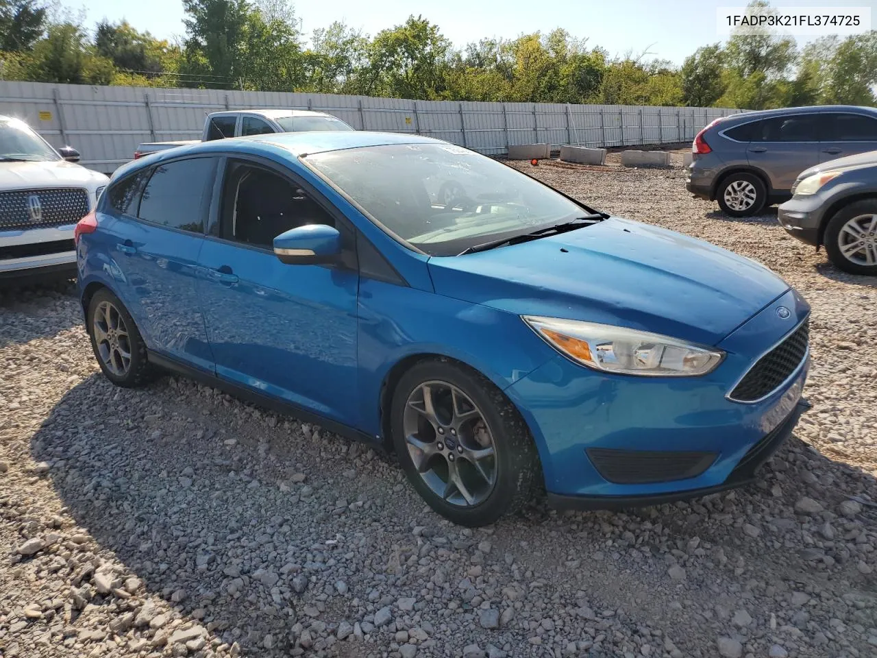 2015 Ford Focus Se VIN: 1FADP3K21FL374725 Lot: 75048884