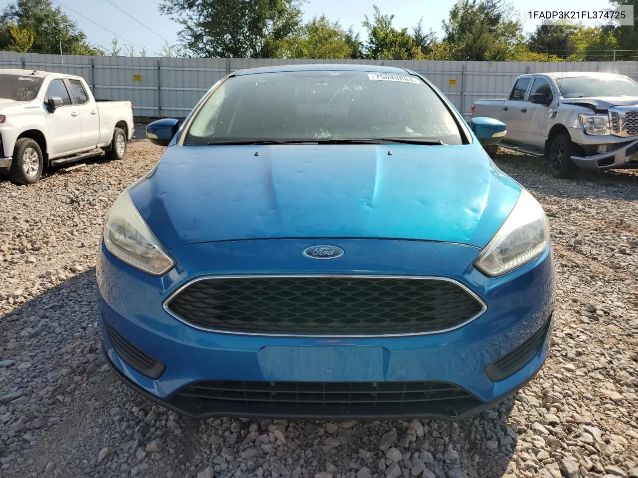 2015 Ford Focus Se VIN: 1FADP3K21FL374725 Lot: 75048884