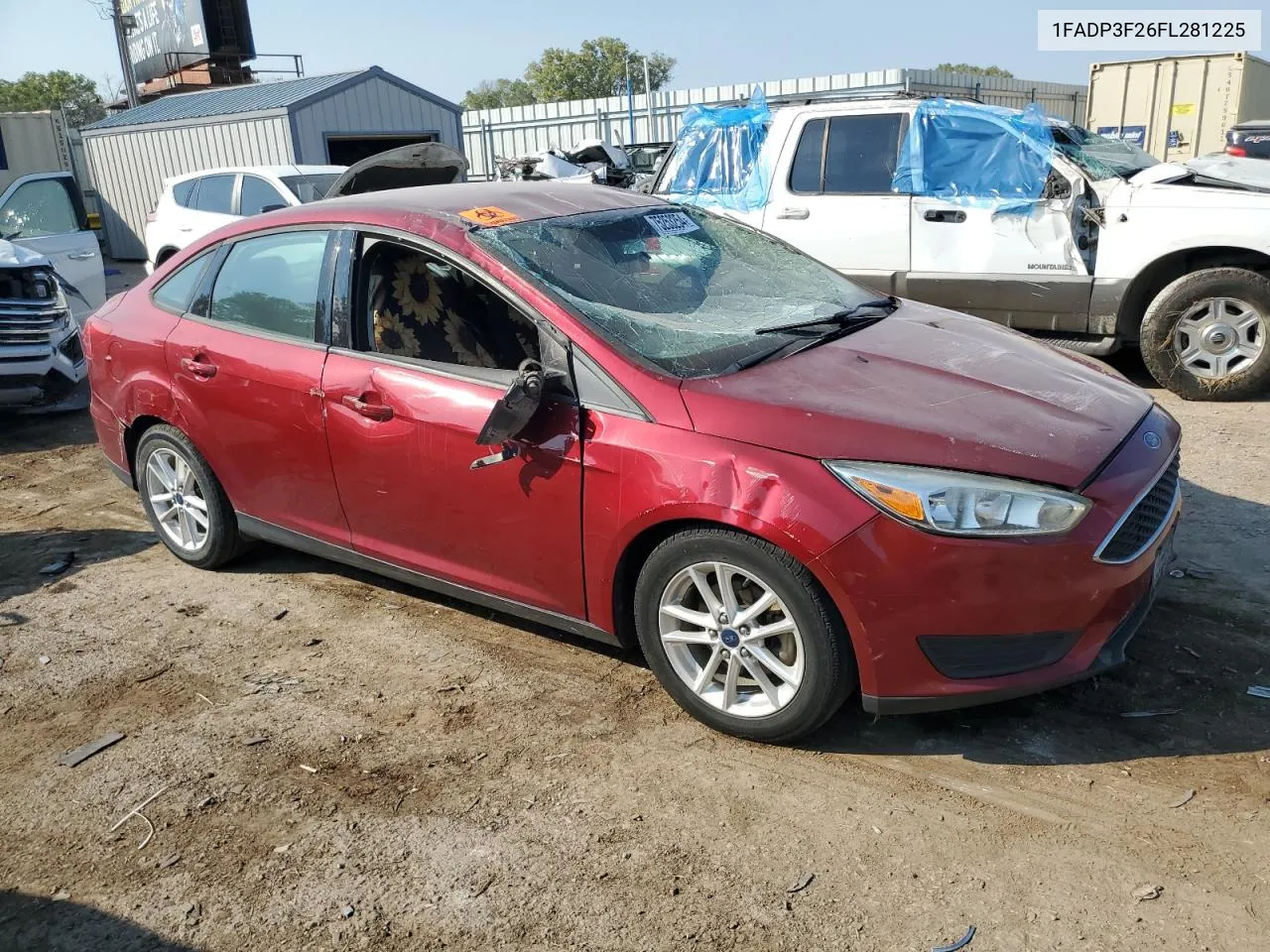 2015 Ford Focus Se VIN: 1FADP3F26FL281225 Lot: 75253254