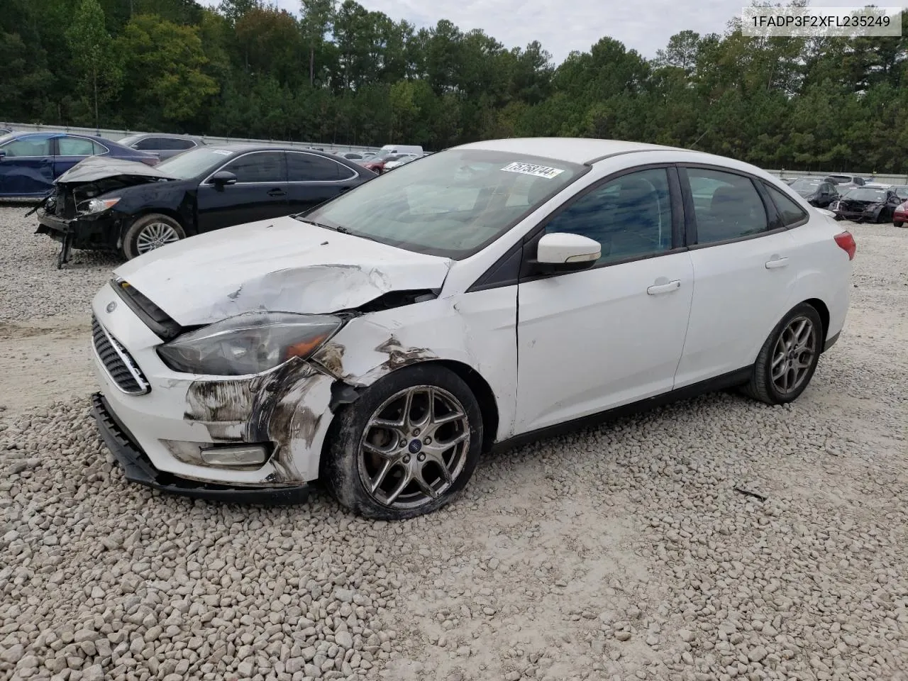 2015 Ford Focus Se VIN: 1FADP3F2XFL235249 Lot: 75758744