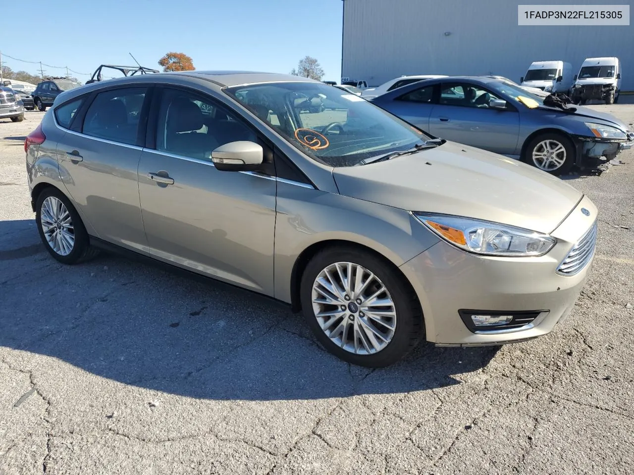 2015 Ford Focus Titanium VIN: 1FADP3N22FL215305 Lot: 76032724