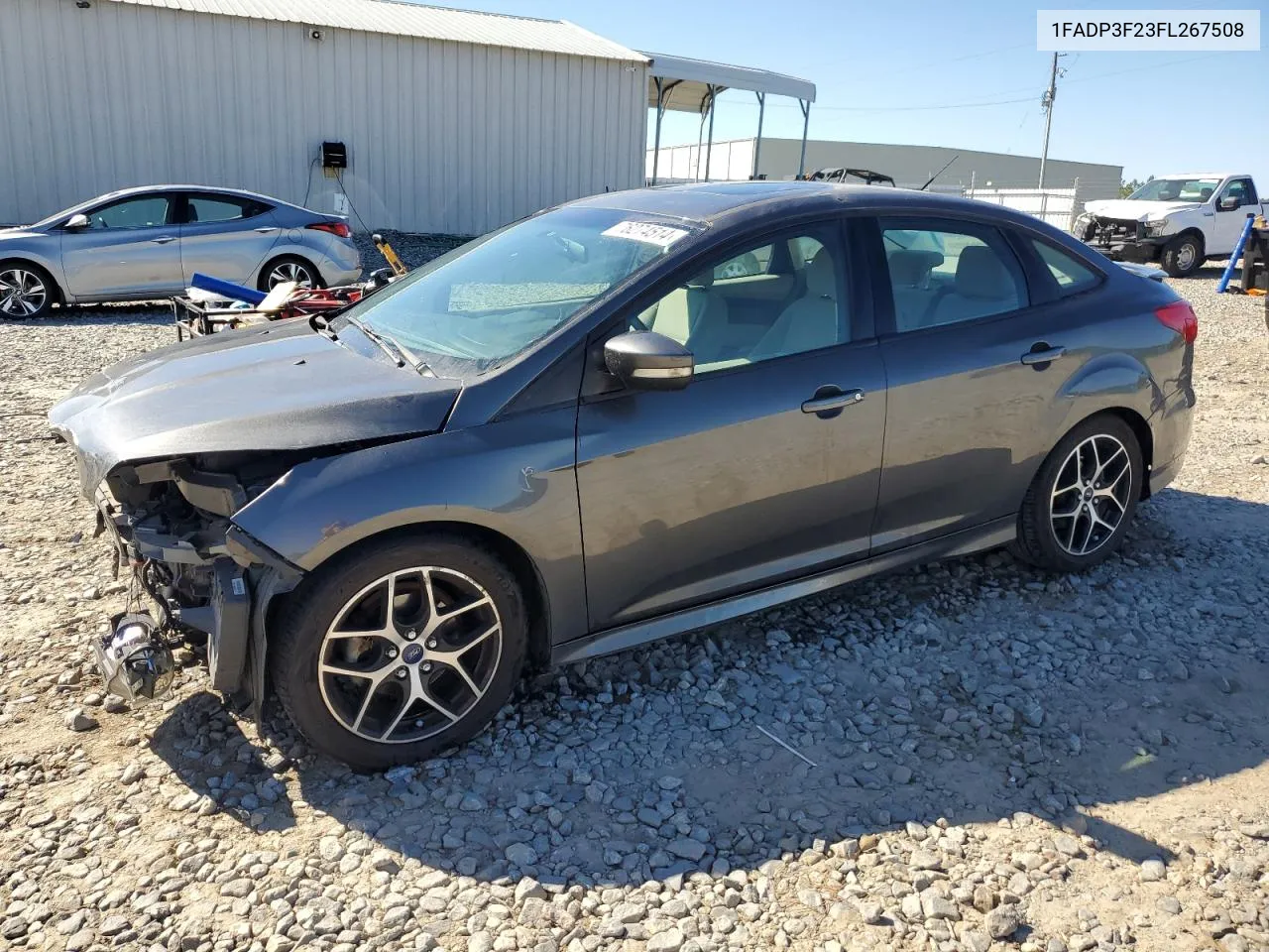 2015 Ford Focus Se VIN: 1FADP3F23FL267508 Lot: 76274514