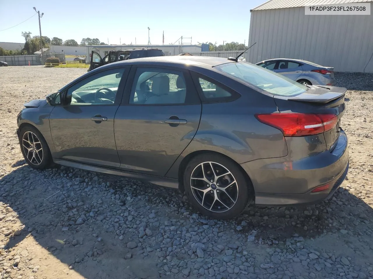 2015 Ford Focus Se VIN: 1FADP3F23FL267508 Lot: 76274514