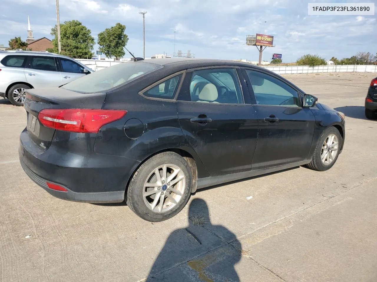 2015 Ford Focus Se VIN: 1FADP3F23FL361890 Lot: 76624334