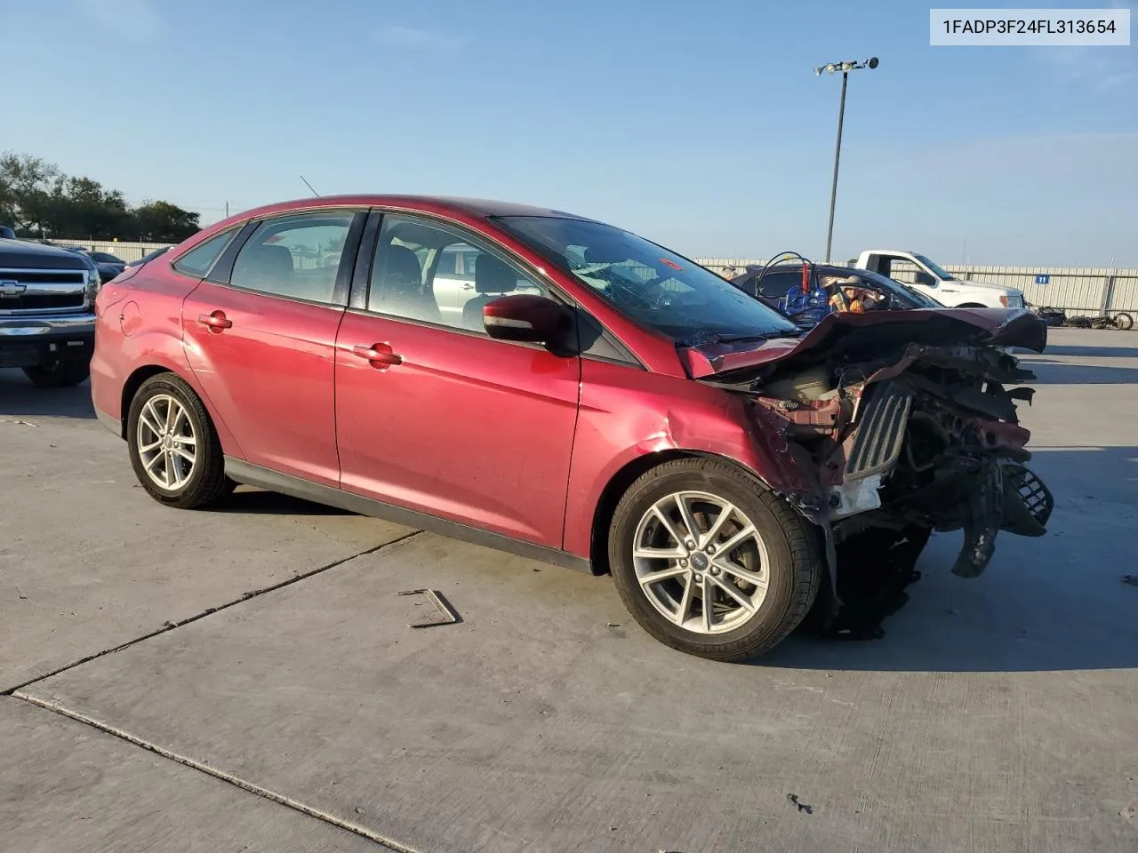 2015 Ford Focus Se VIN: 1FADP3F24FL313654 Lot: 76840104