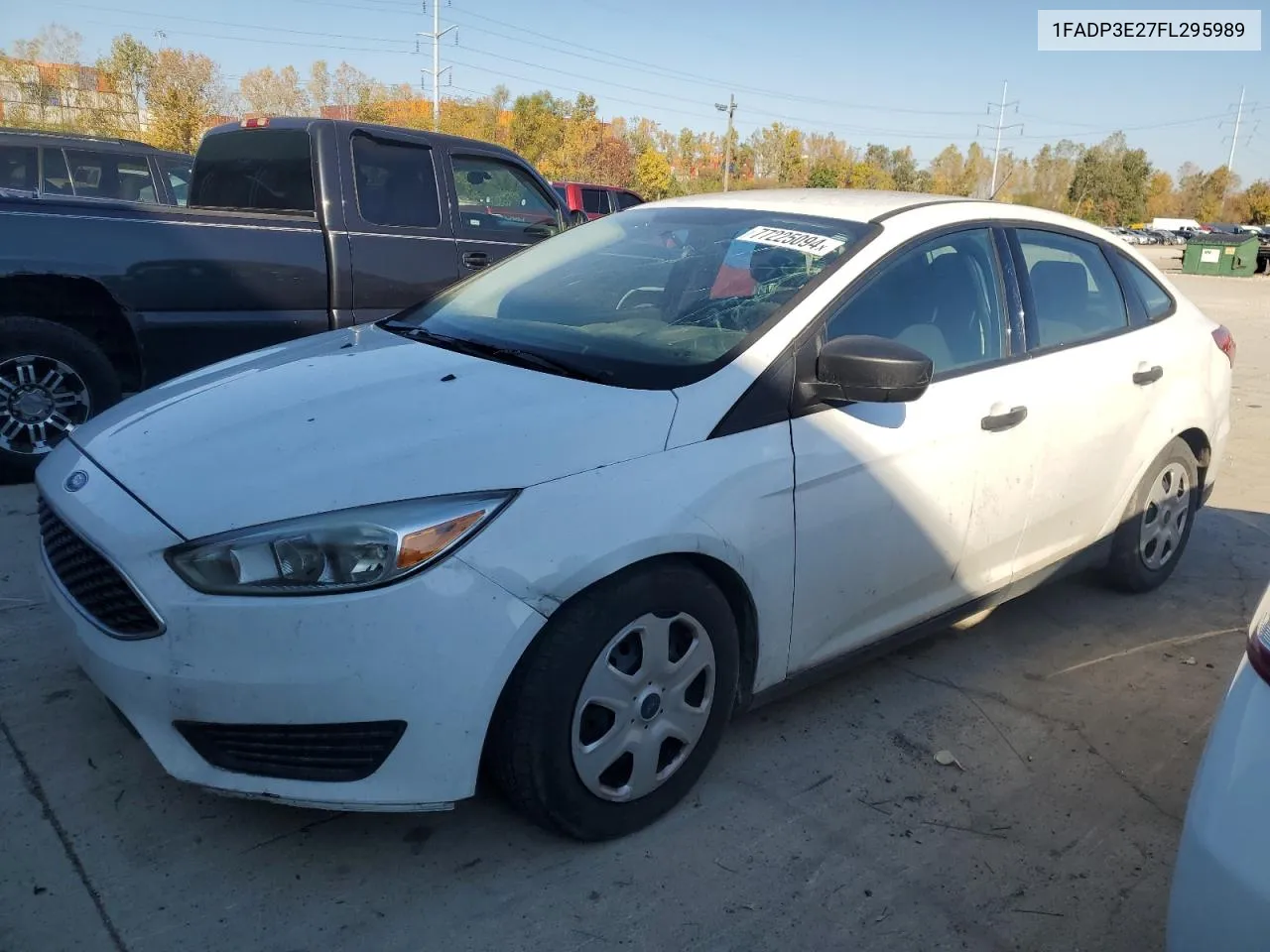 2015 Ford Focus S VIN: 1FADP3E27FL295989 Lot: 77225094