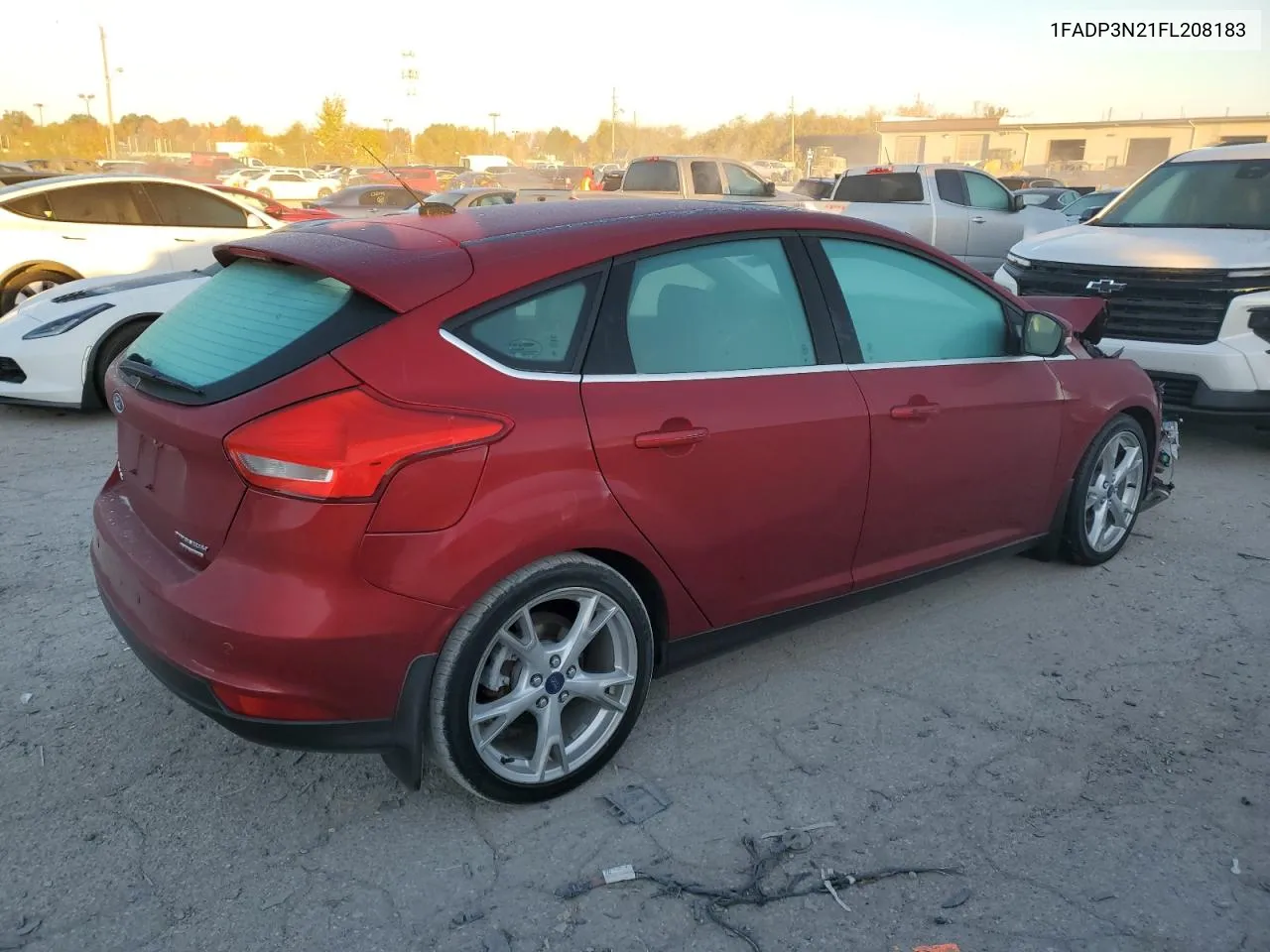 2015 Ford Focus Titanium VIN: 1FADP3N21FL208183 Lot: 77426464