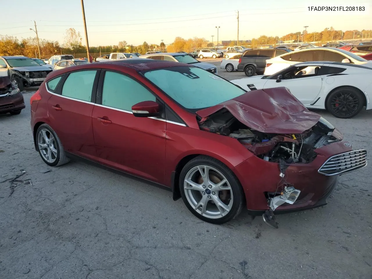 2015 Ford Focus Titanium VIN: 1FADP3N21FL208183 Lot: 77426464