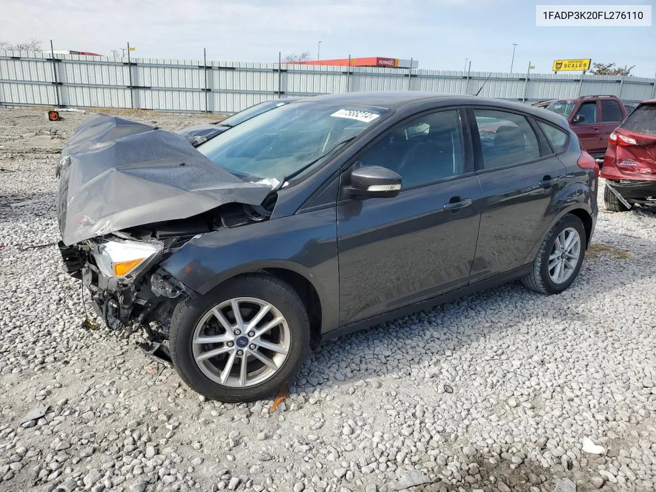 2015 Ford Focus Se VIN: 1FADP3K20FL276110 Lot: 77588214