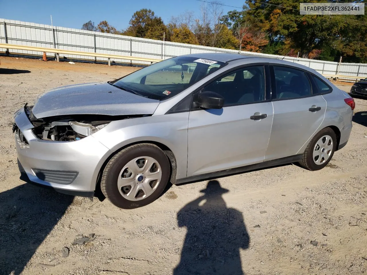 2015 Ford Focus S VIN: 1FADP3E2XFL362441 Lot: 77759004