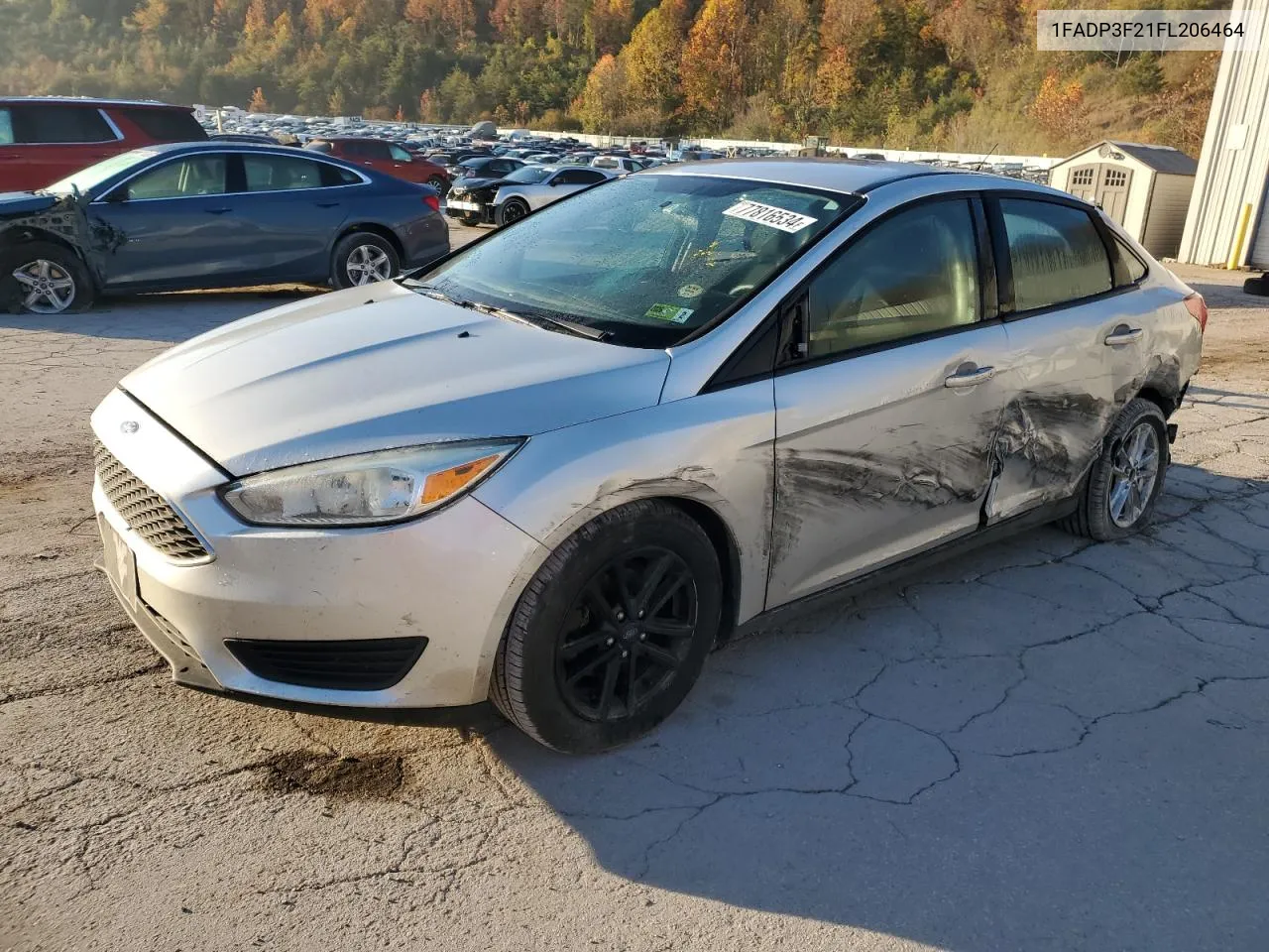 2015 Ford Focus Se VIN: 1FADP3F21FL206464 Lot: 77816534