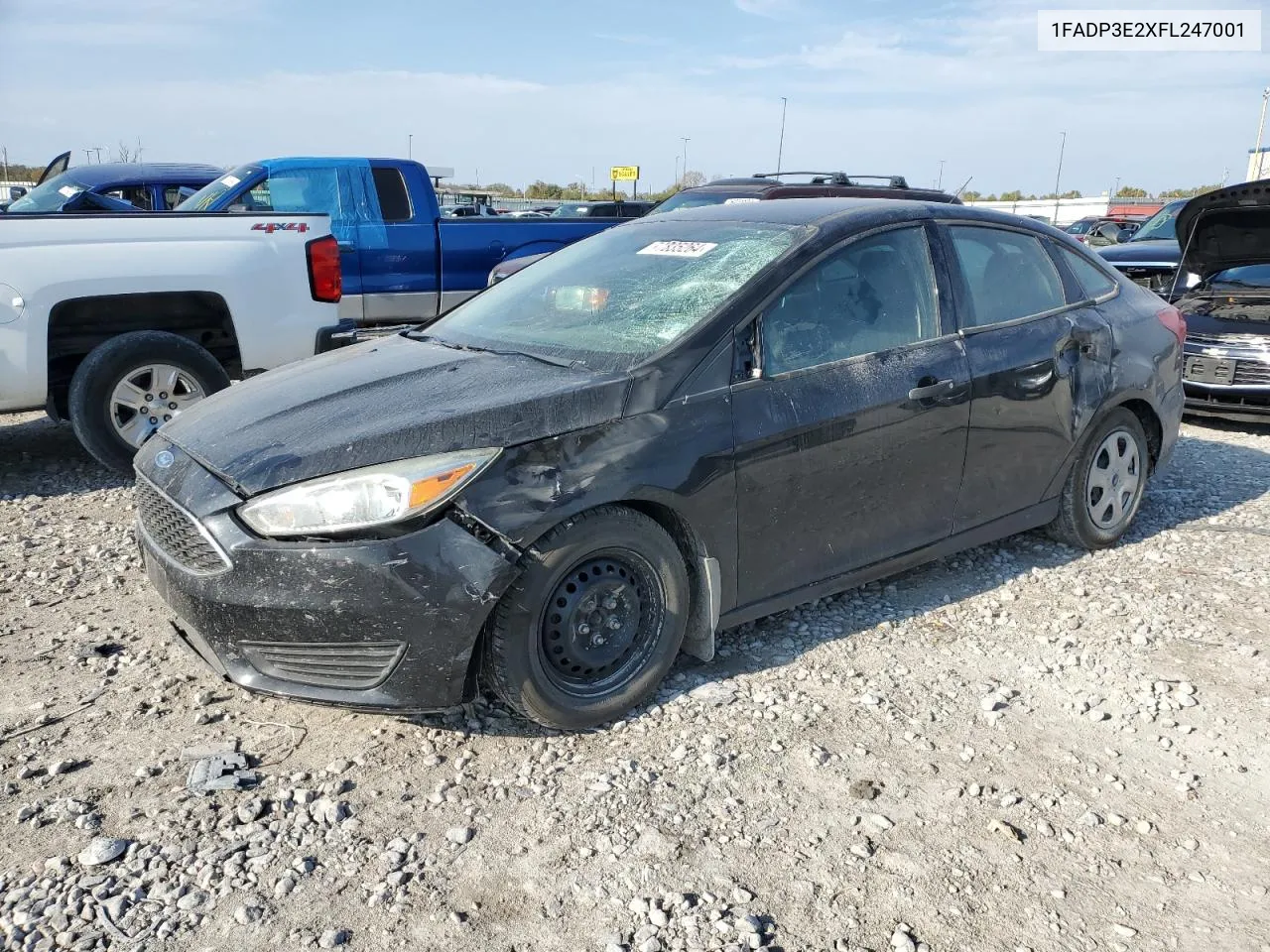 2015 Ford Focus S VIN: 1FADP3E2XFL247001 Lot: 77835264