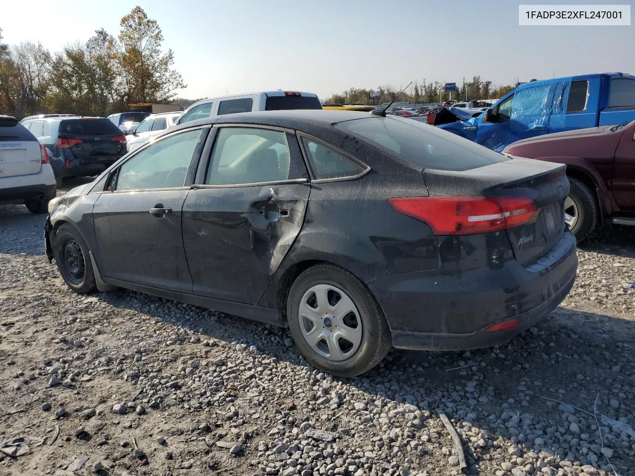 2015 Ford Focus S VIN: 1FADP3E2XFL247001 Lot: 77835264