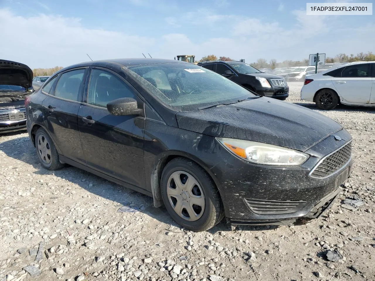 2015 Ford Focus S VIN: 1FADP3E2XFL247001 Lot: 77835264