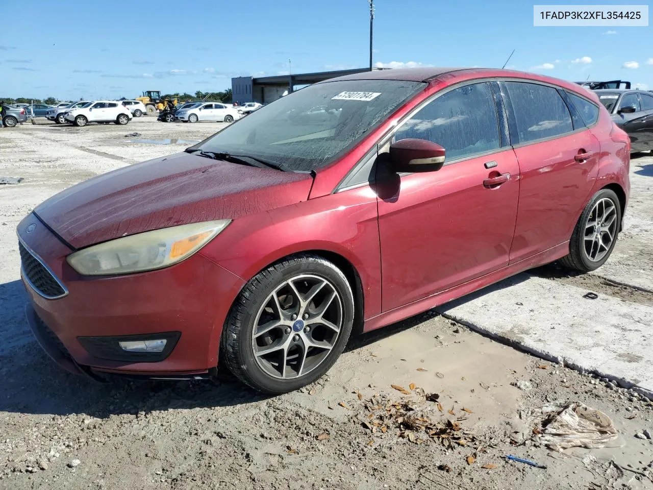 2015 Ford Focus Se VIN: 1FADP3K2XFL354425 Lot: 77901784