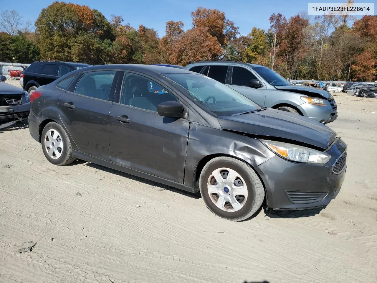 2015 Ford Focus S VIN: 1FADP3E23FL228614 Lot: 78214574