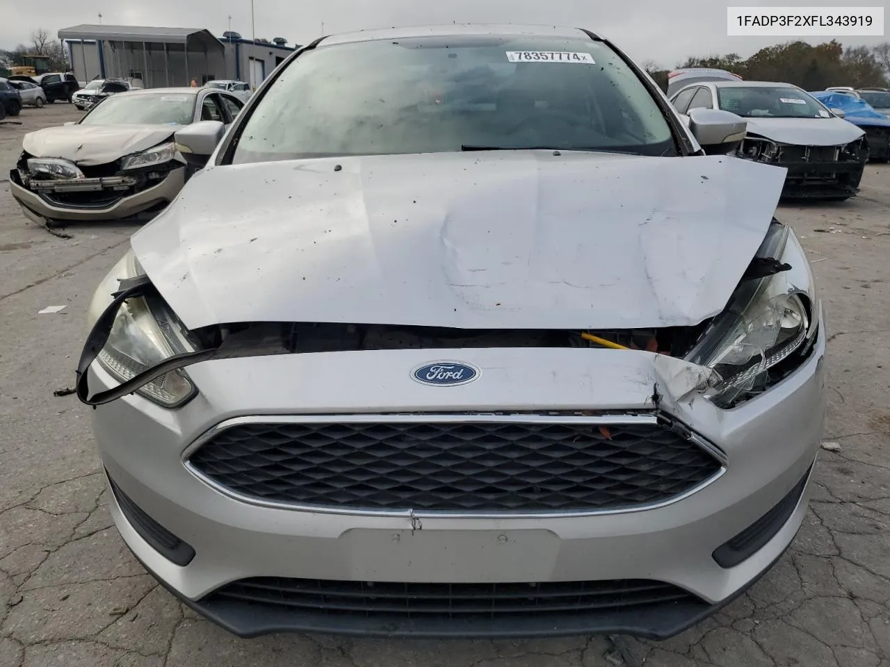 2015 Ford Focus Se VIN: 1FADP3F2XFL343919 Lot: 78357774