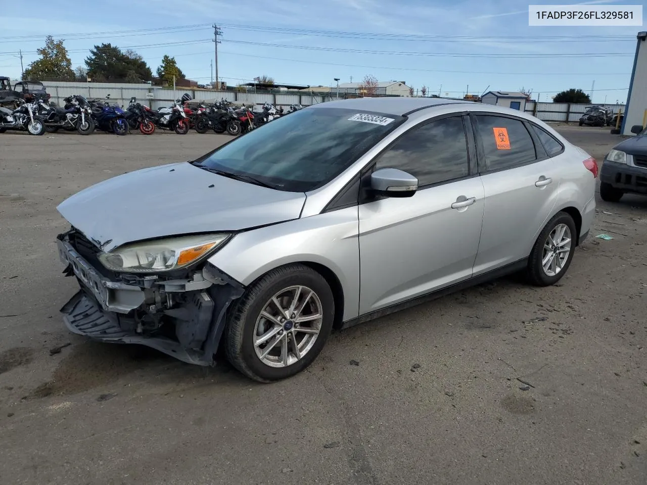 2015 Ford Focus Se VIN: 1FADP3F26FL329581 Lot: 78365324