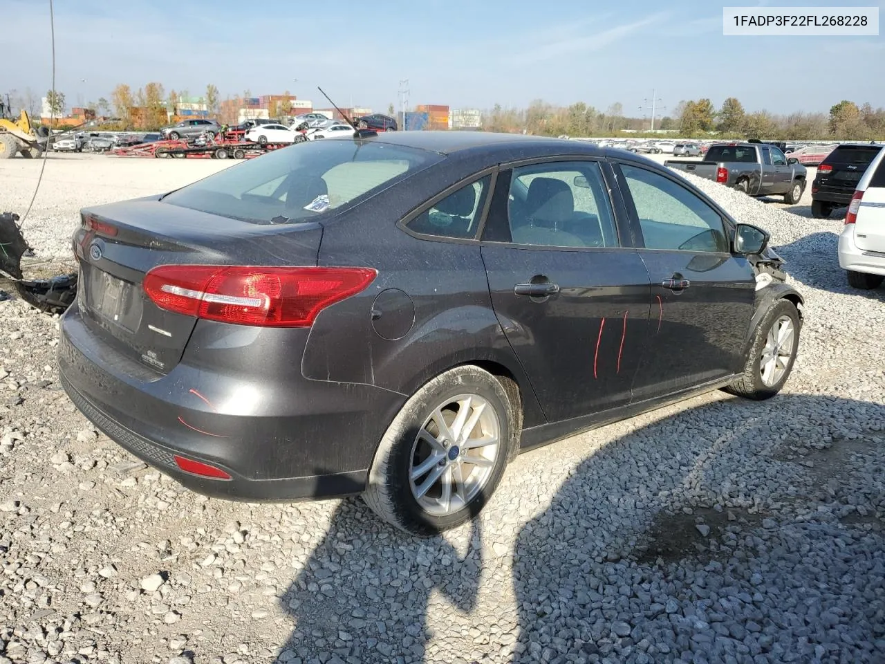 2015 Ford Focus Se VIN: 1FADP3F22FL268228 Lot: 78429974