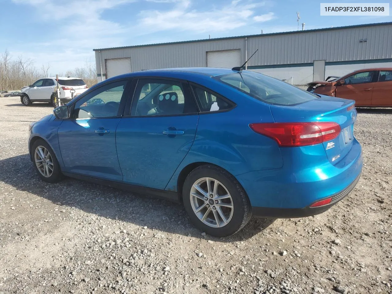 2015 Ford Focus Se VIN: 1FADP3F2XFL381098 Lot: 78665614