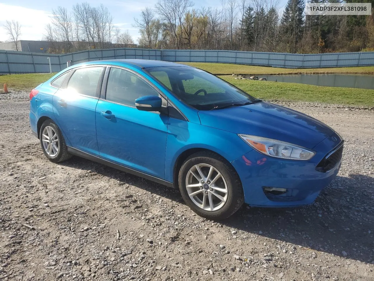 2015 Ford Focus Se VIN: 1FADP3F2XFL381098 Lot: 78665614