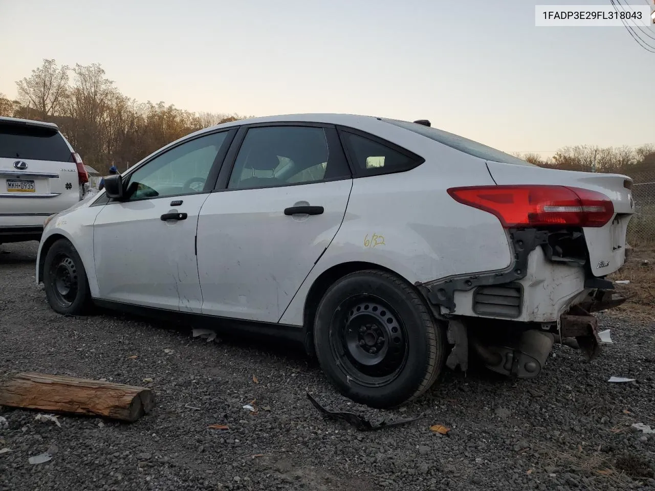 2015 Ford Focus S VIN: 1FADP3E29FL318043 Lot: 78792724