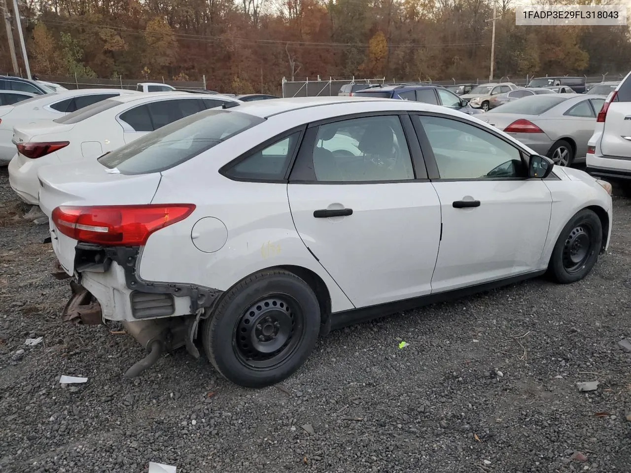 2015 Ford Focus S VIN: 1FADP3E29FL318043 Lot: 78792724